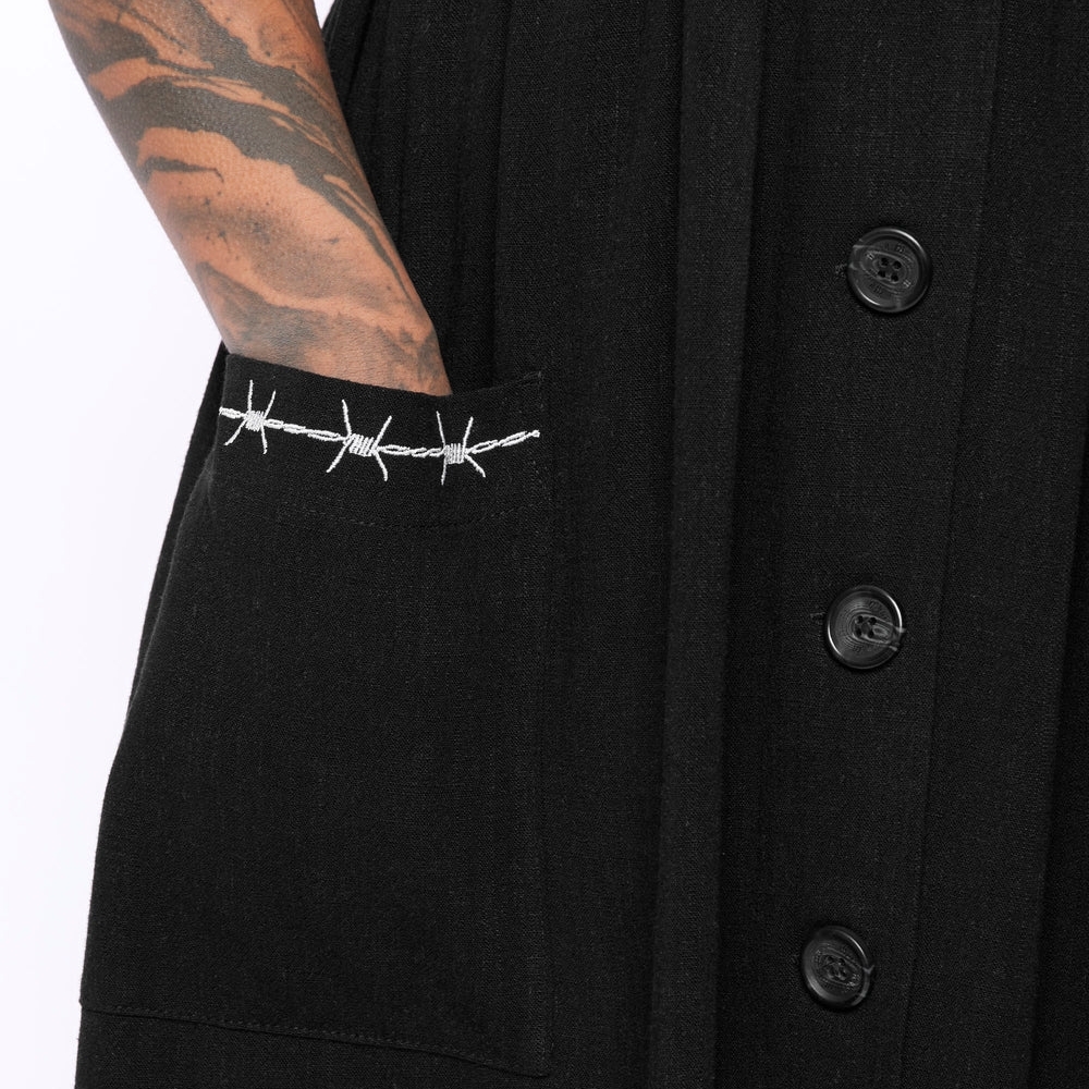 Ebony Button Down Midi Dress - Picture 4 of 13